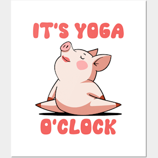 Zen Piggy - It's Yoga O'Clock Posters and Art